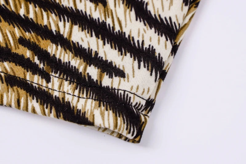 Safari Animal-Print Tube Bodycon Mini Dress