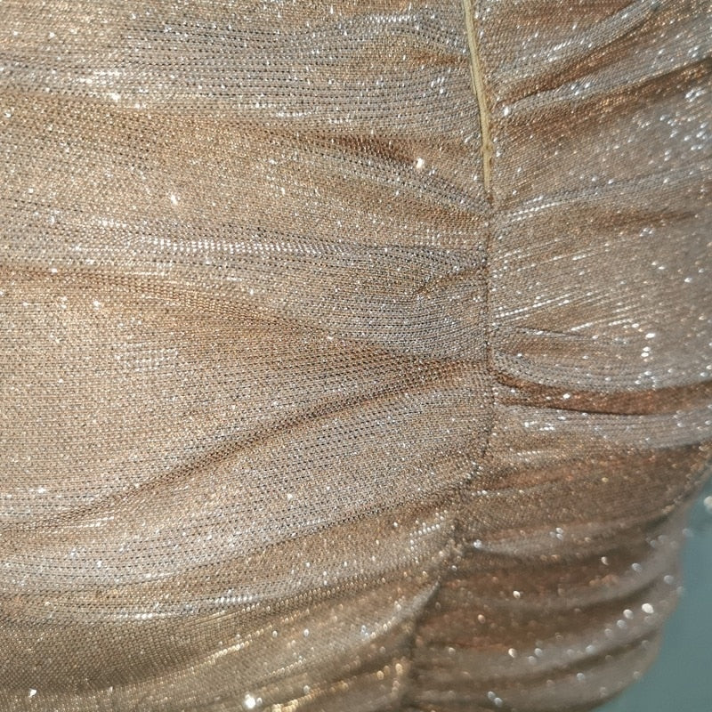 Summer Dress 2021 French Sequin Bridesmaid Prom Dresses Night Sexy Club Dress Slip Off The Shoulder Blue Open Back Dress S579