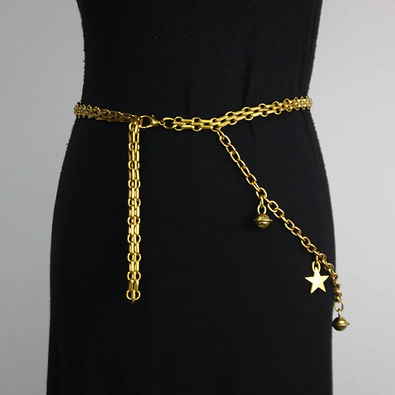 Amalia Bronze-Tone Chunky Link Waist Belly Chain