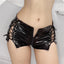 Sexy black summer leather shorts women clothing fashion goth short womens mini booty shorts nightclub twerk pole dance hot pants