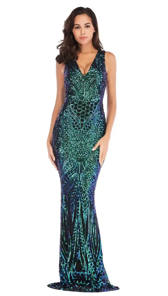 Octavia Sequin Mermaid Maxi Dress