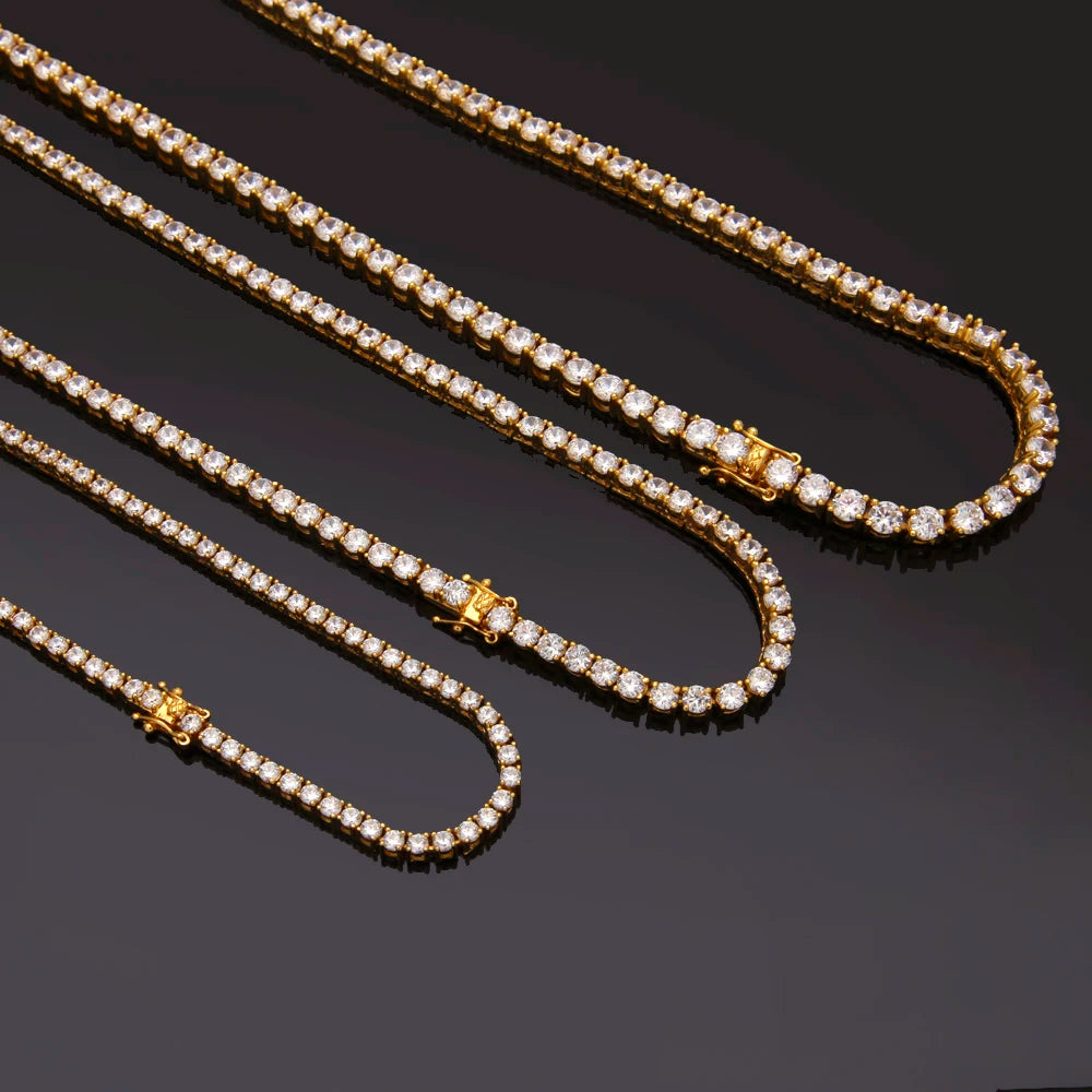 Monaco Cubic Zirconia Tennis Chain Necklace