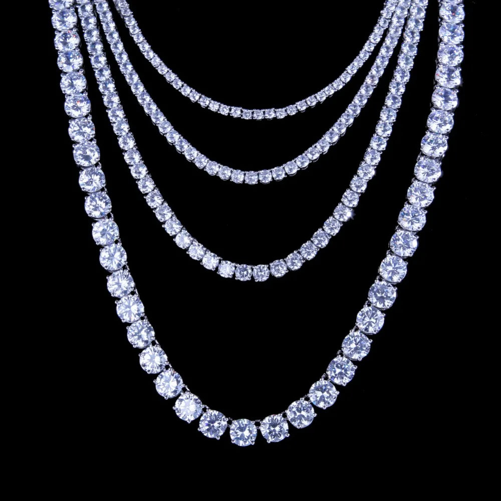 Monaco Cubic Zirconia Tennis Chain Necklace