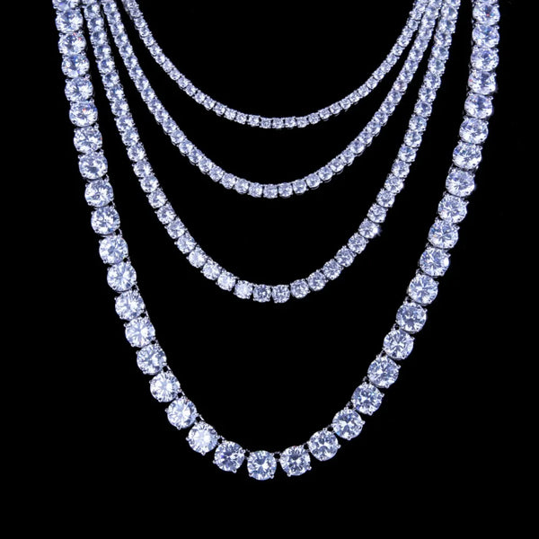 Monaco Cubic Zirconia Tennis Chain Necklace