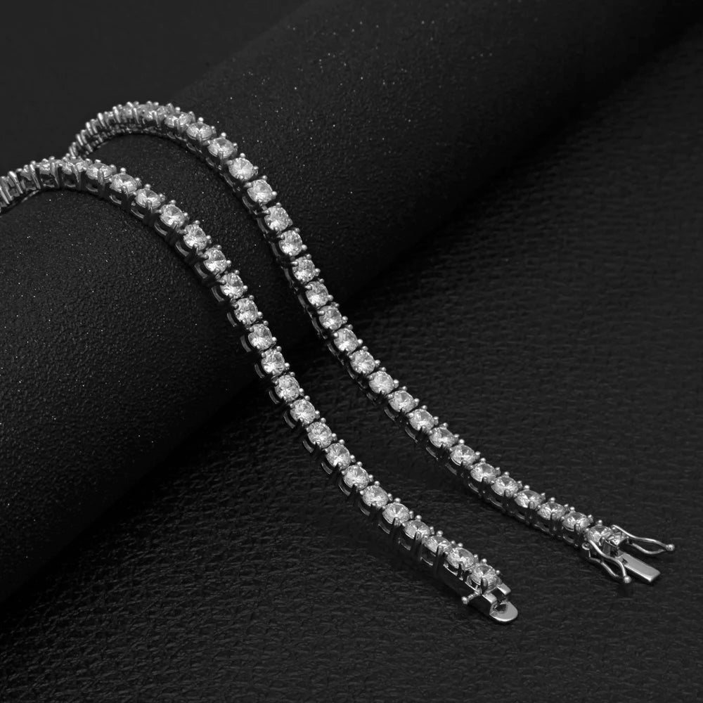 Monaco Cubic Zirconia Tennis Chain Necklace