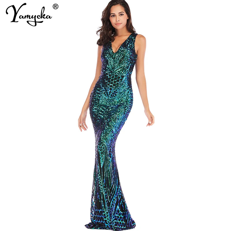 Octavia Sequin Mermaid Maxi Dress