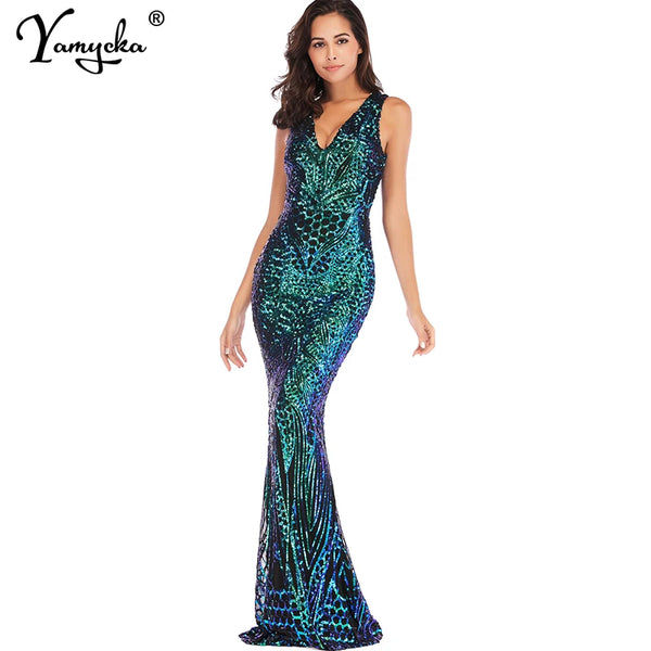 Octavia Sequin Mermaid Maxi Dress