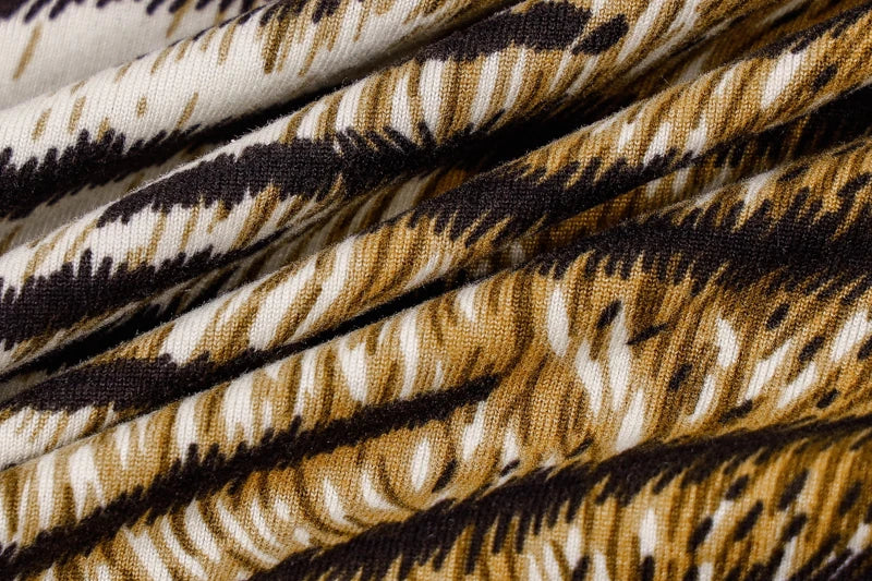 Safari Animal-Print Tube Bodycon Mini Dress