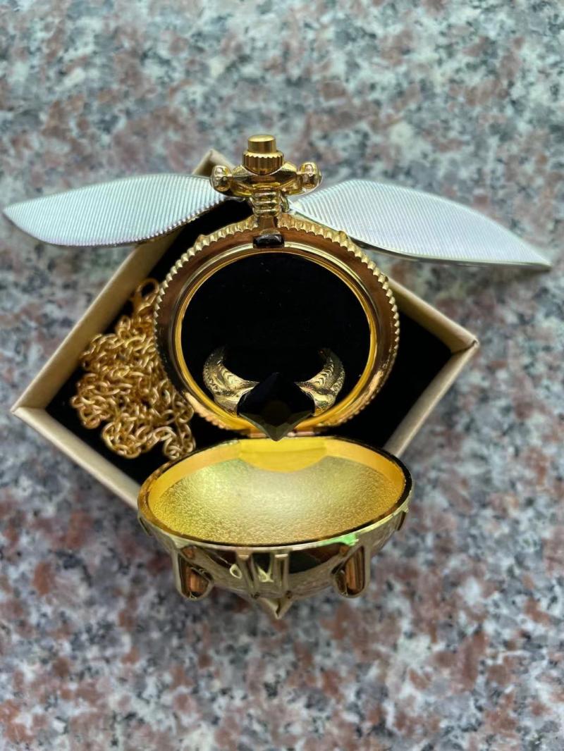 Halloween Cos Game Golden Snitch Keychain Necklace Resurrection Stone Ring Set Used As Proposal Ring Box Birthday Gift