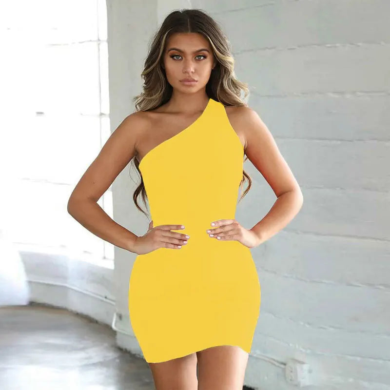 Amaris One-Shoulder Bodycon Mini Dress