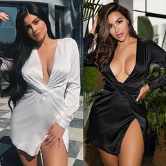 Aria Satin Twist Mini Dress