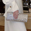 Svetlana Silver Rhinestone Crystal Evening Clutch