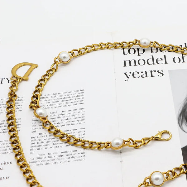 Amalia Bronze-Tone Chunky Link Waist Belly Chain