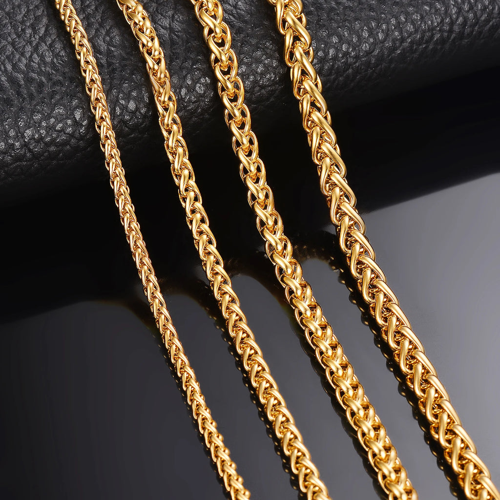 Aureus Stainless-Steel Keel-Link Chain Necklace & Bracelet