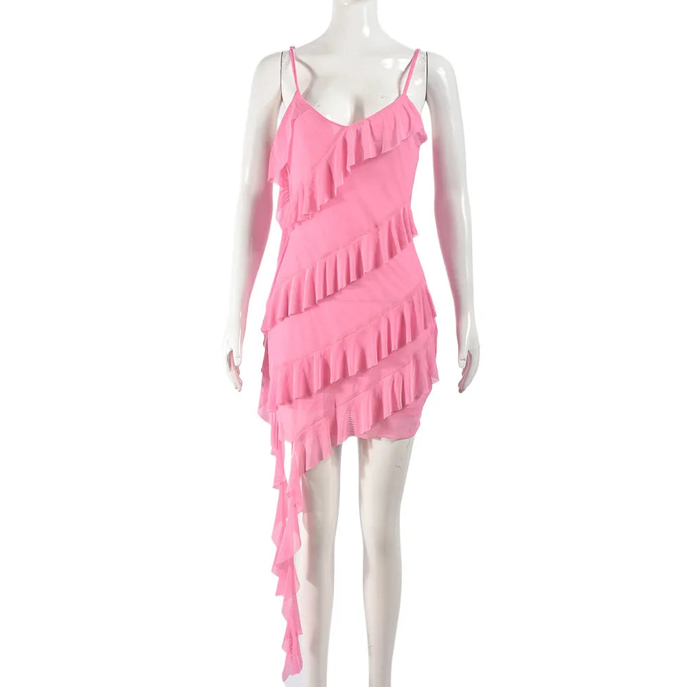 Sienna Sunset Ruffle Mini Dress