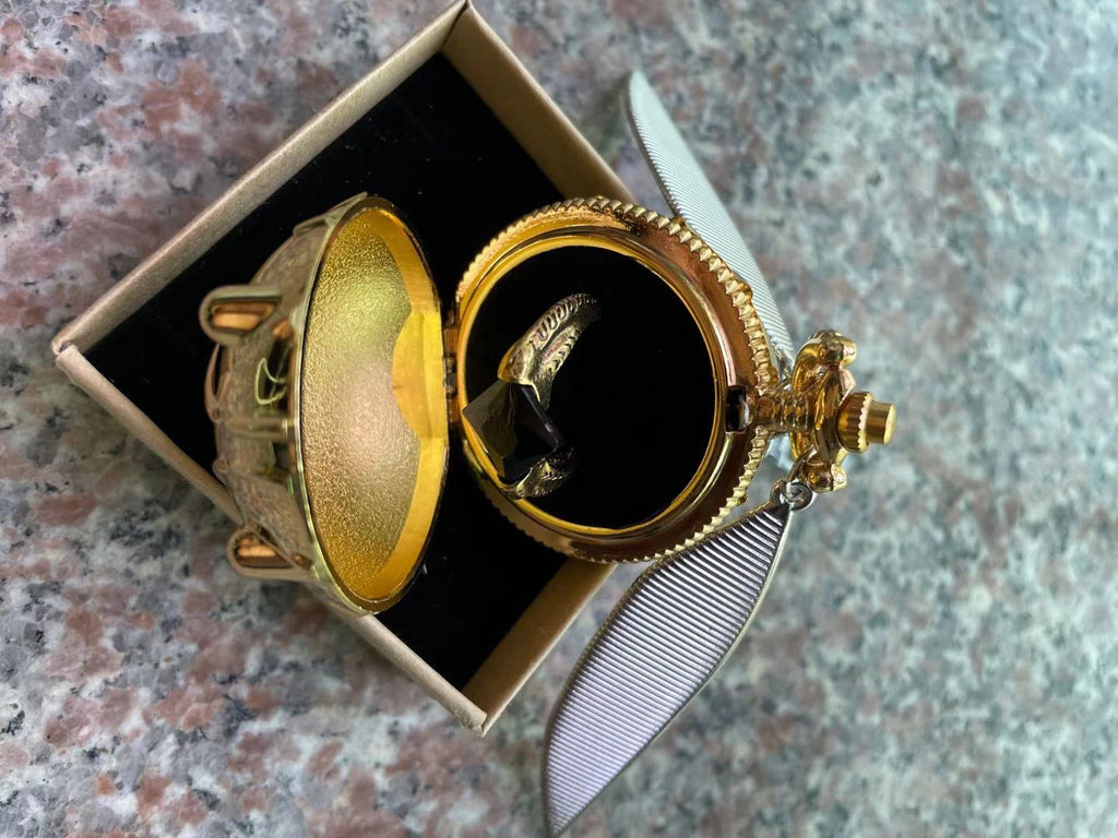 Halloween Cos Game Golden Snitch Keychain Necklace Resurrection Stone Ring Set Used As Proposal Ring Box Birthday Gift