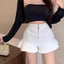Elodie Ruffle Wide-Leg Shorts