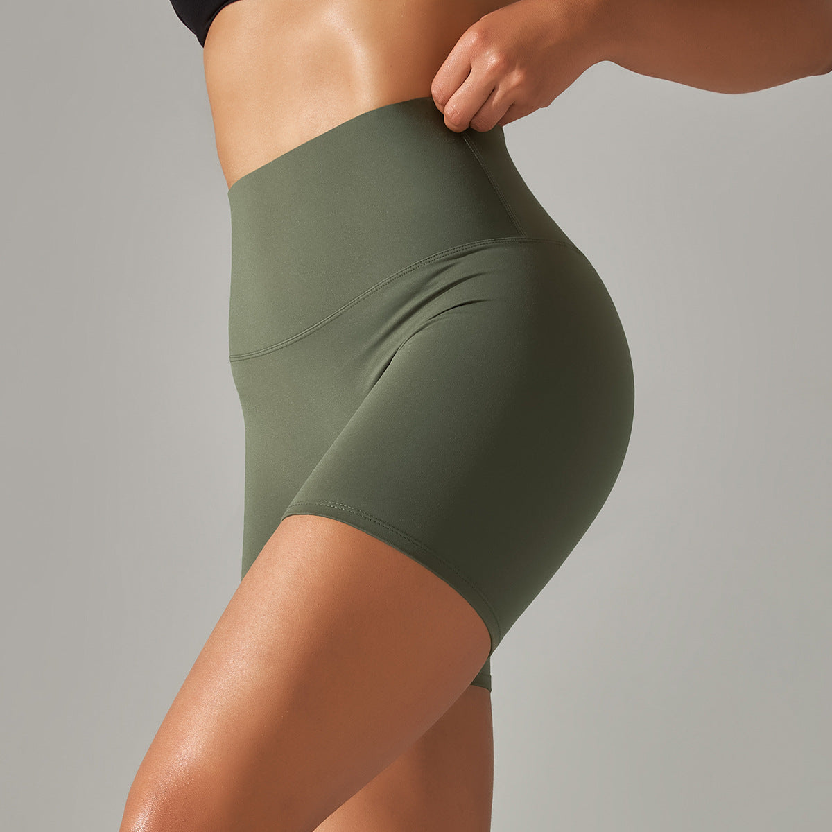 Ayla Seamless High-Waist Yoga Shorts One-piece