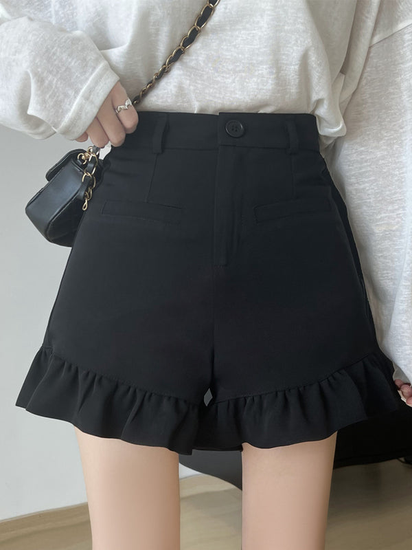 Mila Ruffle Wide-Leg Shorts