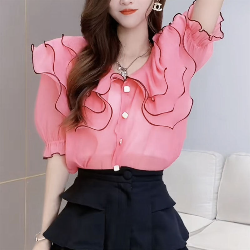 Bella Short-Sleeved French Shirt