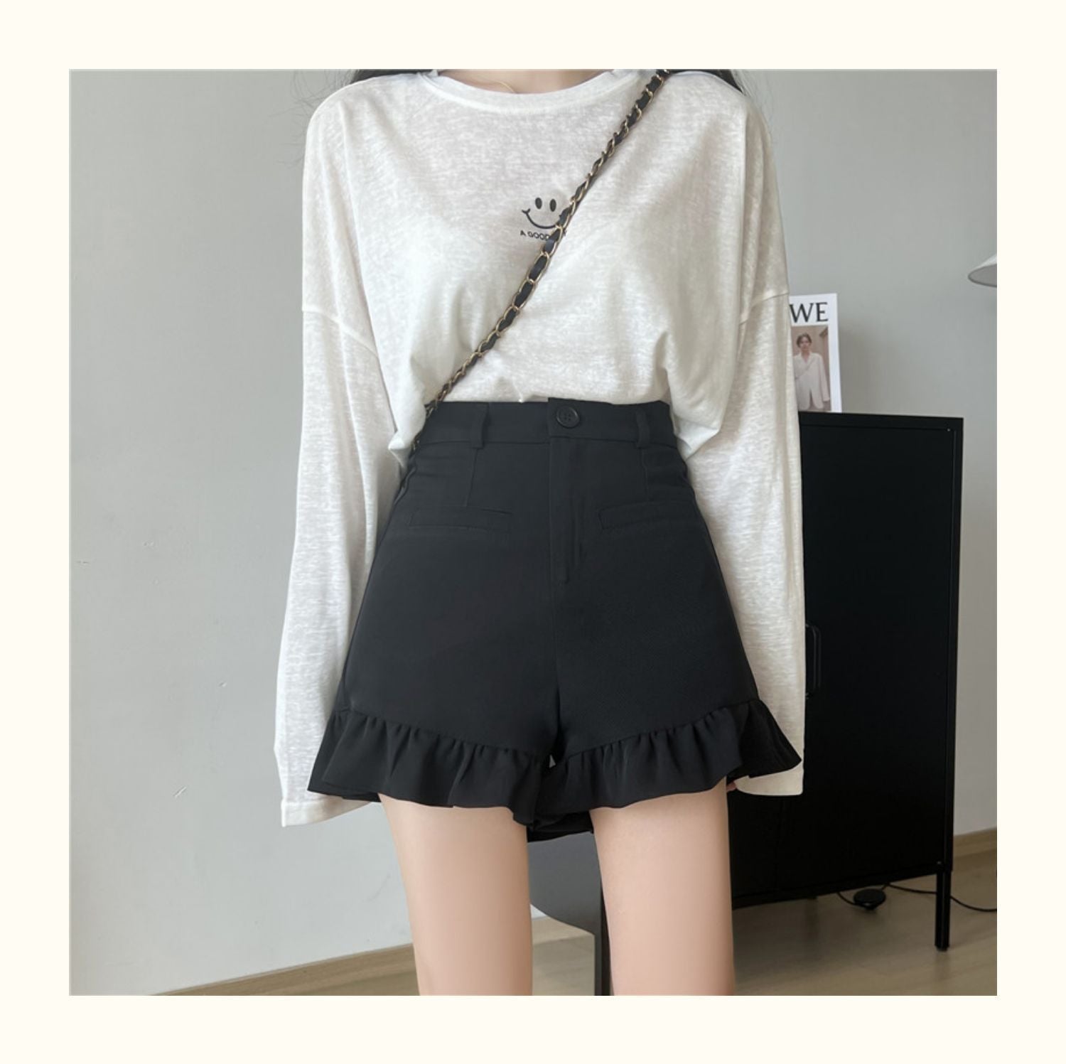 Mila Ruffle Wide-Leg Shorts