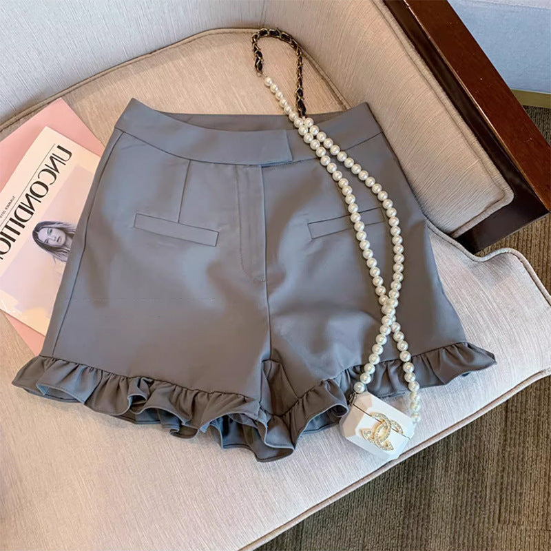 Mila Ruffle Wide-Leg Shorts