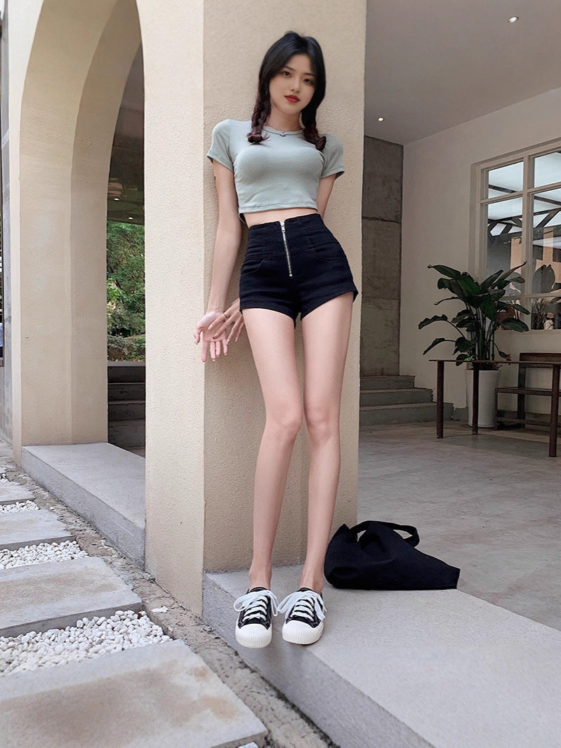 Zella High-Waist Zip Shorts Main image
