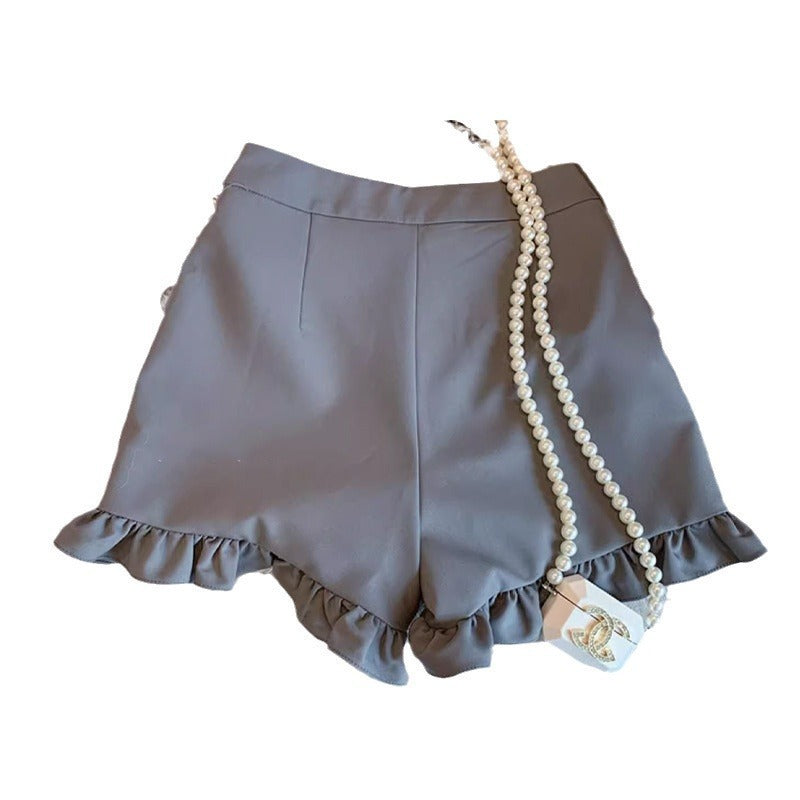 Mila Ruffle Wide-Leg Shorts