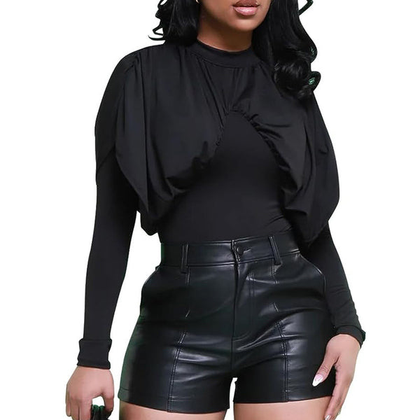 Nera High-Waist Faux-Leather Shorts