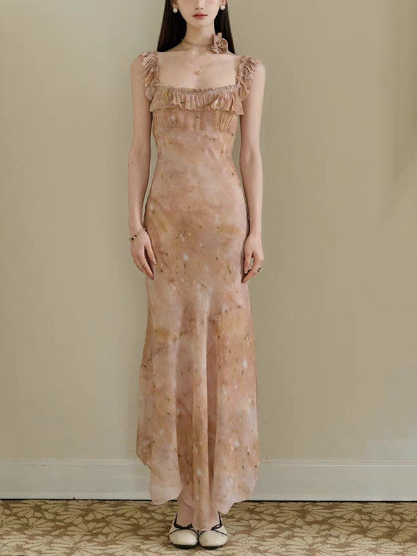 Eugenia Floral Printed Sleeveless Midi Dress