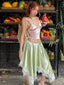 Winona Lace Satin Midi Skirt Set Two-piece