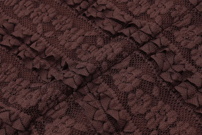 Cocoa Floral-Lace Flare-Sleeve Mini Dress
