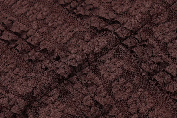 Cocoa Floral-Lace Flare-Sleeve Mini Dress