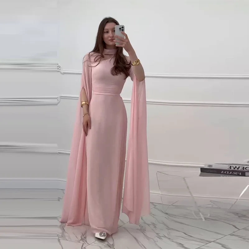 Alina Gold Pleated Halter Maxi Dress