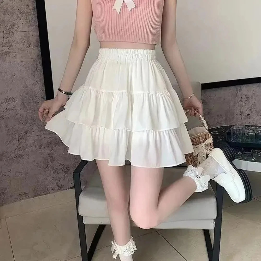 Piper Pleated Ruffle A-Line Mini Skirt One-piece