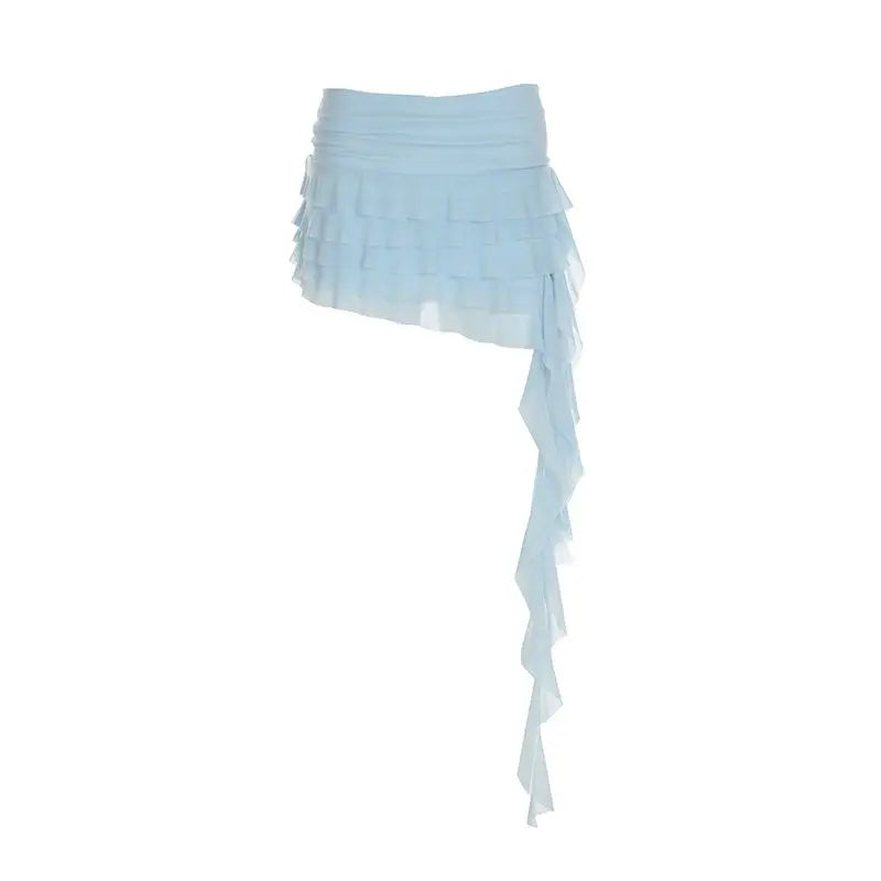 Perla Lace Mesh A-Line Midi Skirt One-piece
