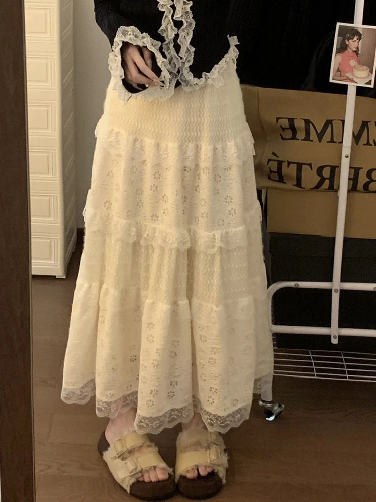 Bianca Lace Midi Skirt One-piece