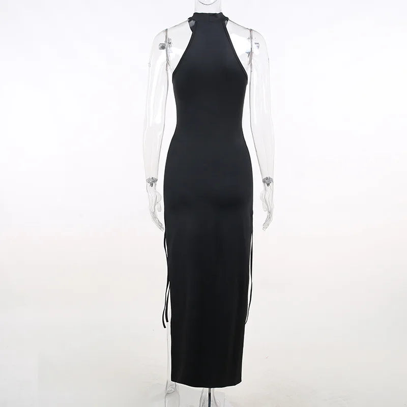 Seraphine Gothic Nun Cosplay Costume with Lace-Up High Slits