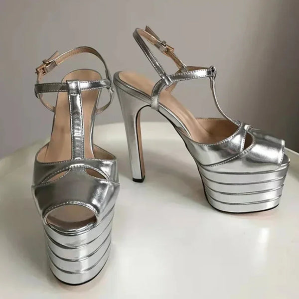 Amabel Transparent Rhinestone Stiletto Sandals