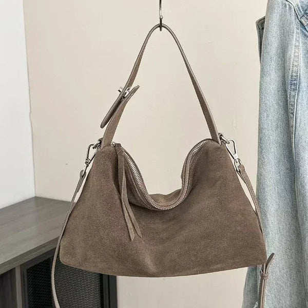 Blaire Matte Leather Boston Bag