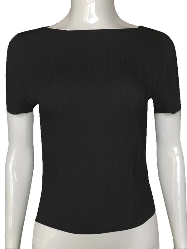 Monique Slim-Fit Long-Sleeve Knit Crop Top One-piece