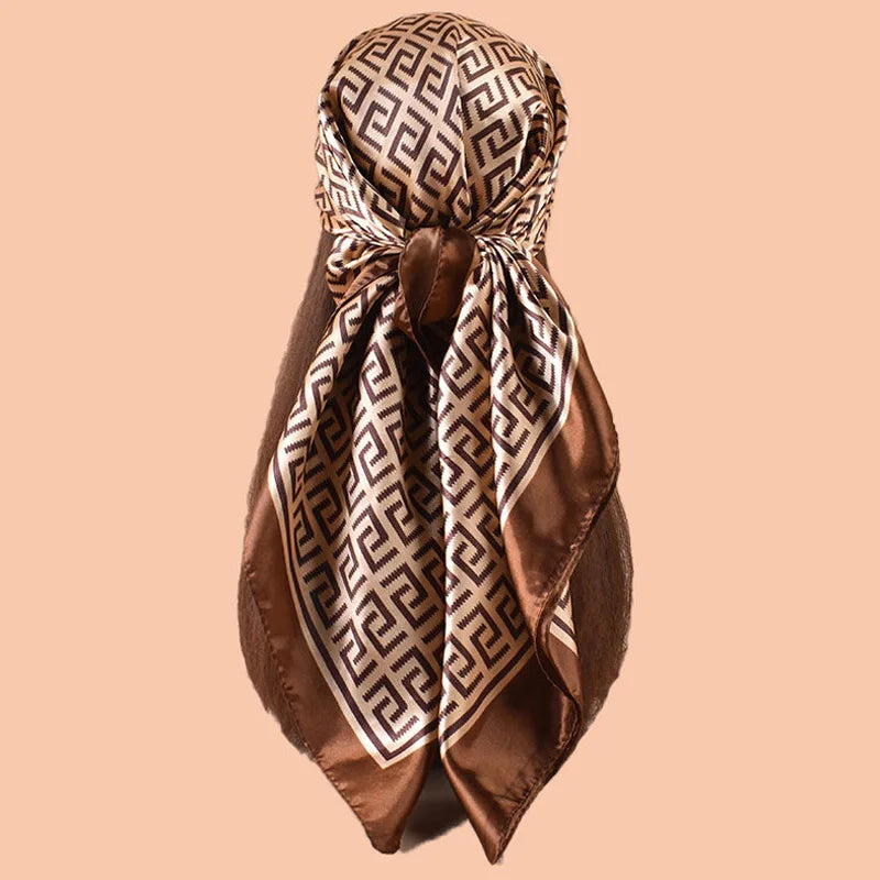 Marlena Letter-Print Square Scarf