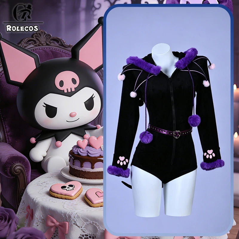 Purple Mischief Hooded Jumpsuit Costume One-piece Main image