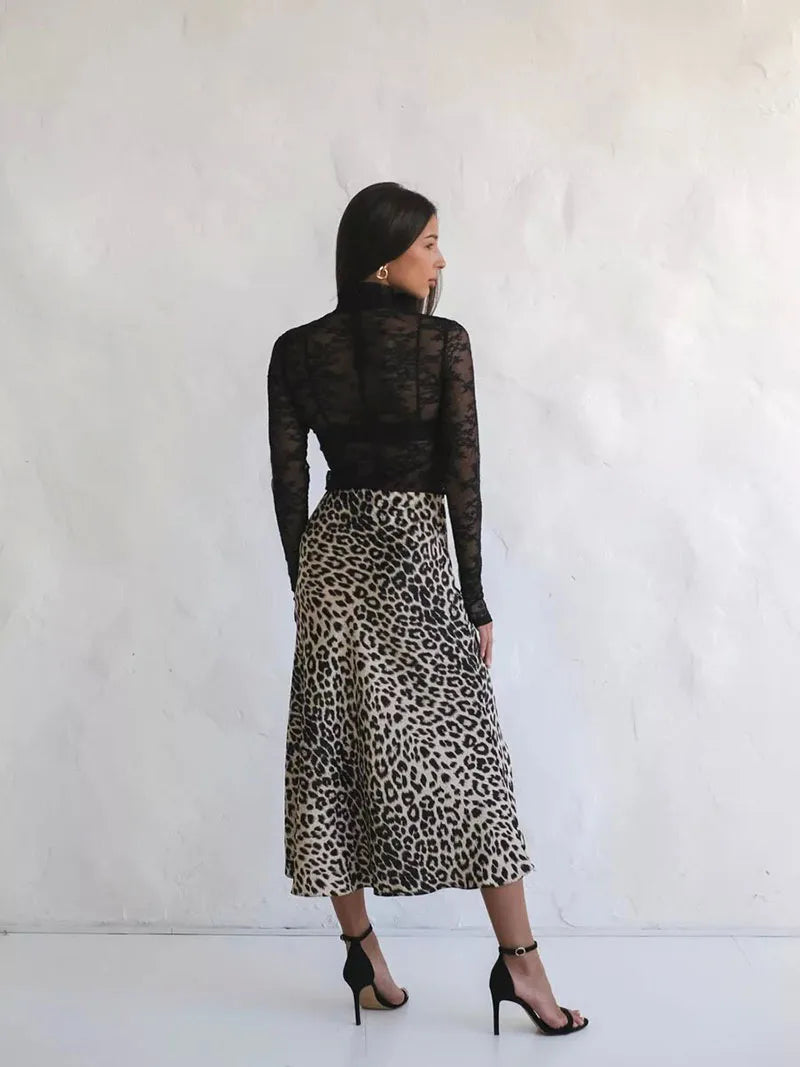Ottilie Satin Midi Skirt One-piece