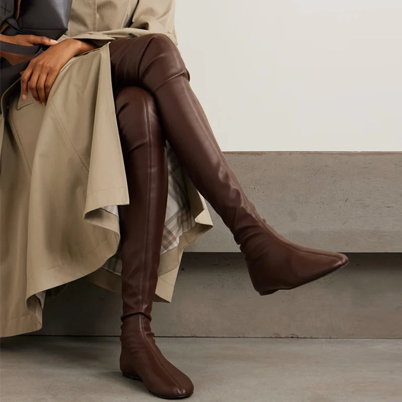 Imogen Flat Over-the-Knee Stretch Boots Secondary image