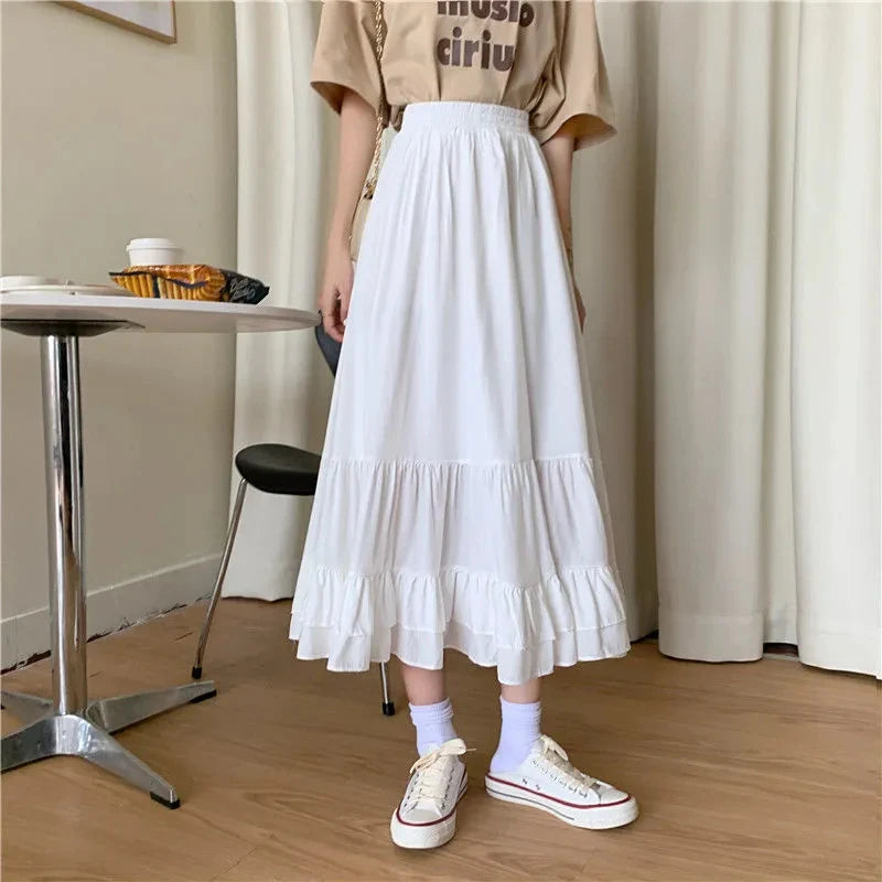 Galatea Ruffle A-Line Midi Skirt One-piece