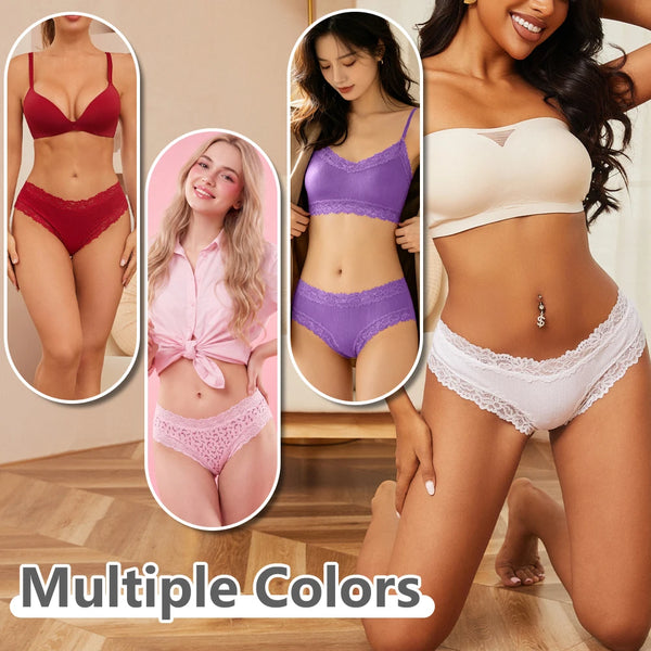 Brielle Floral Lace Bikini Panty Pack Lingerie 3-piece