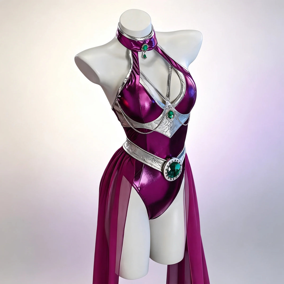 Purple Cosmic Superhero Bodysuit Costume One-piece Main image