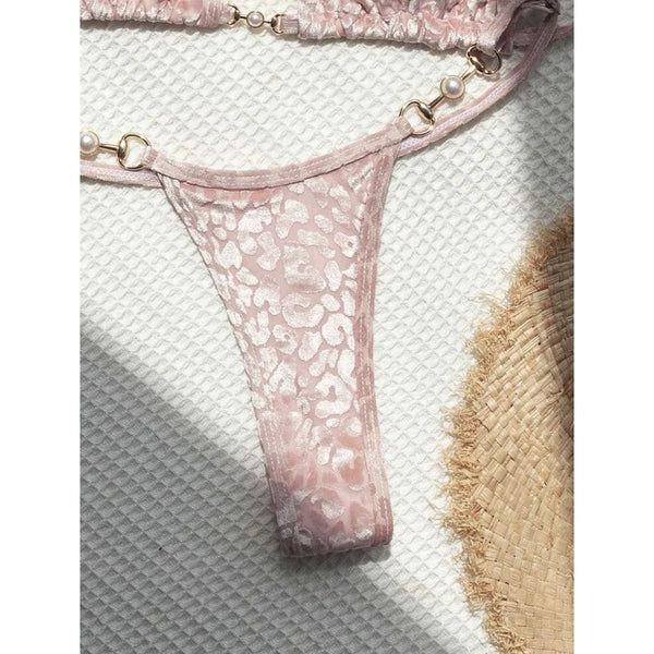Zuri Leopard Halter Micro Bikini Two-piece