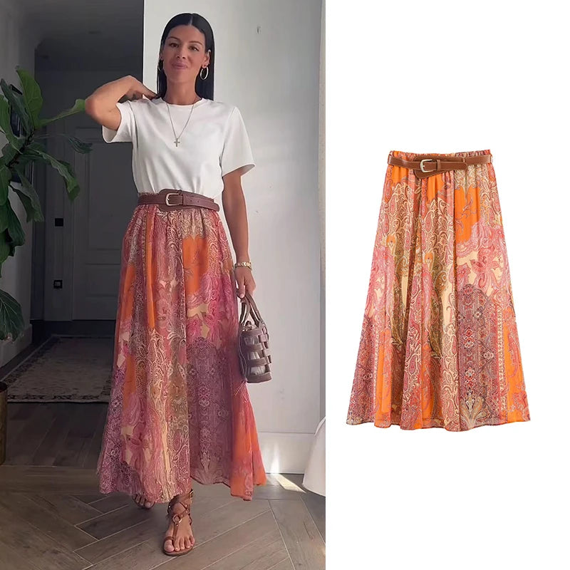 Mireille Elegant Midi Skirt One-piece